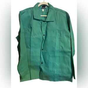 Tillman welding flame resistant Green snap Button-Up Shirt mens xl extra large